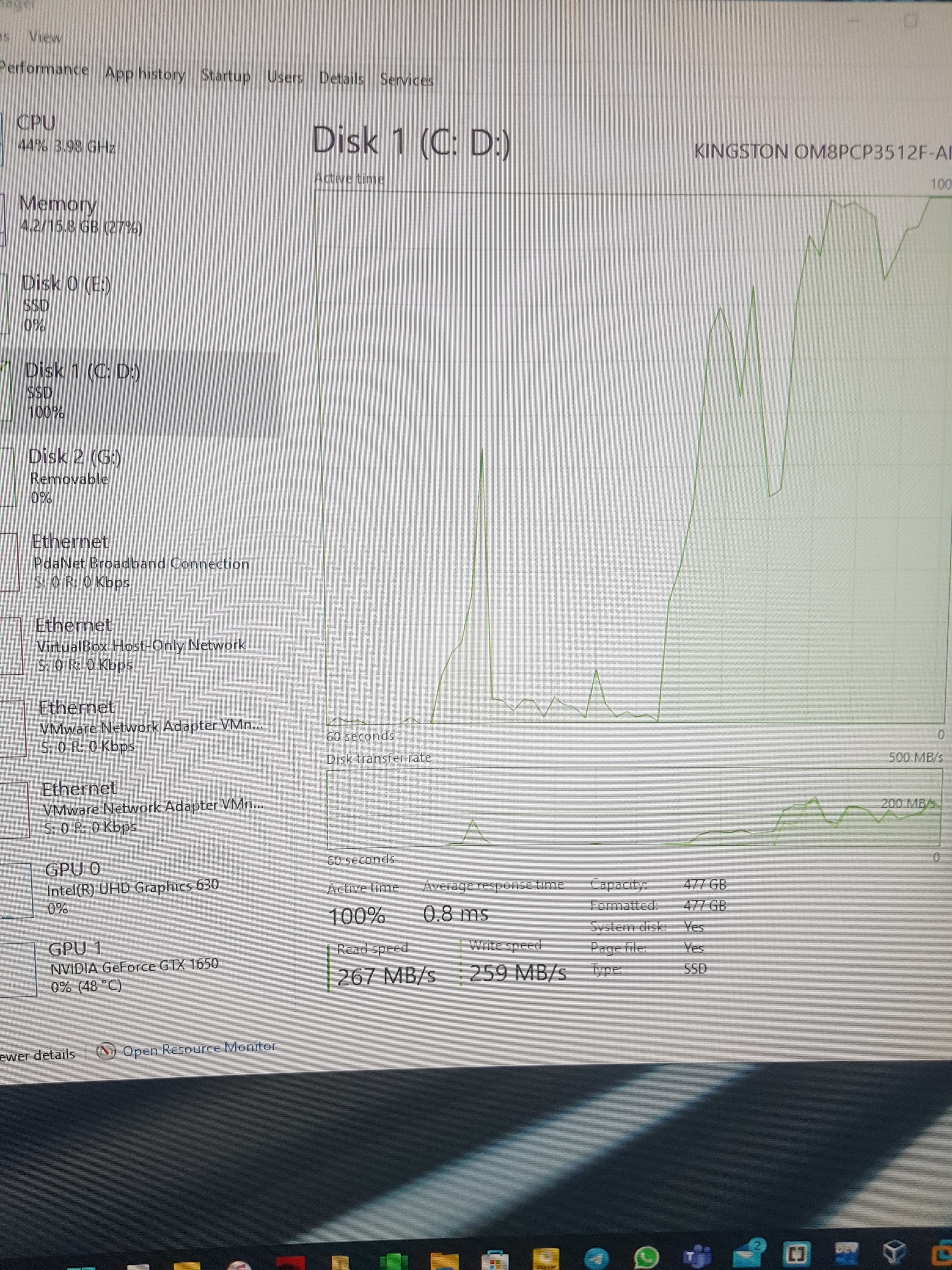 Windows 10 und 11 im Leerlauf, hohe SSD-Auslastung und hohe CPU-Auslastung