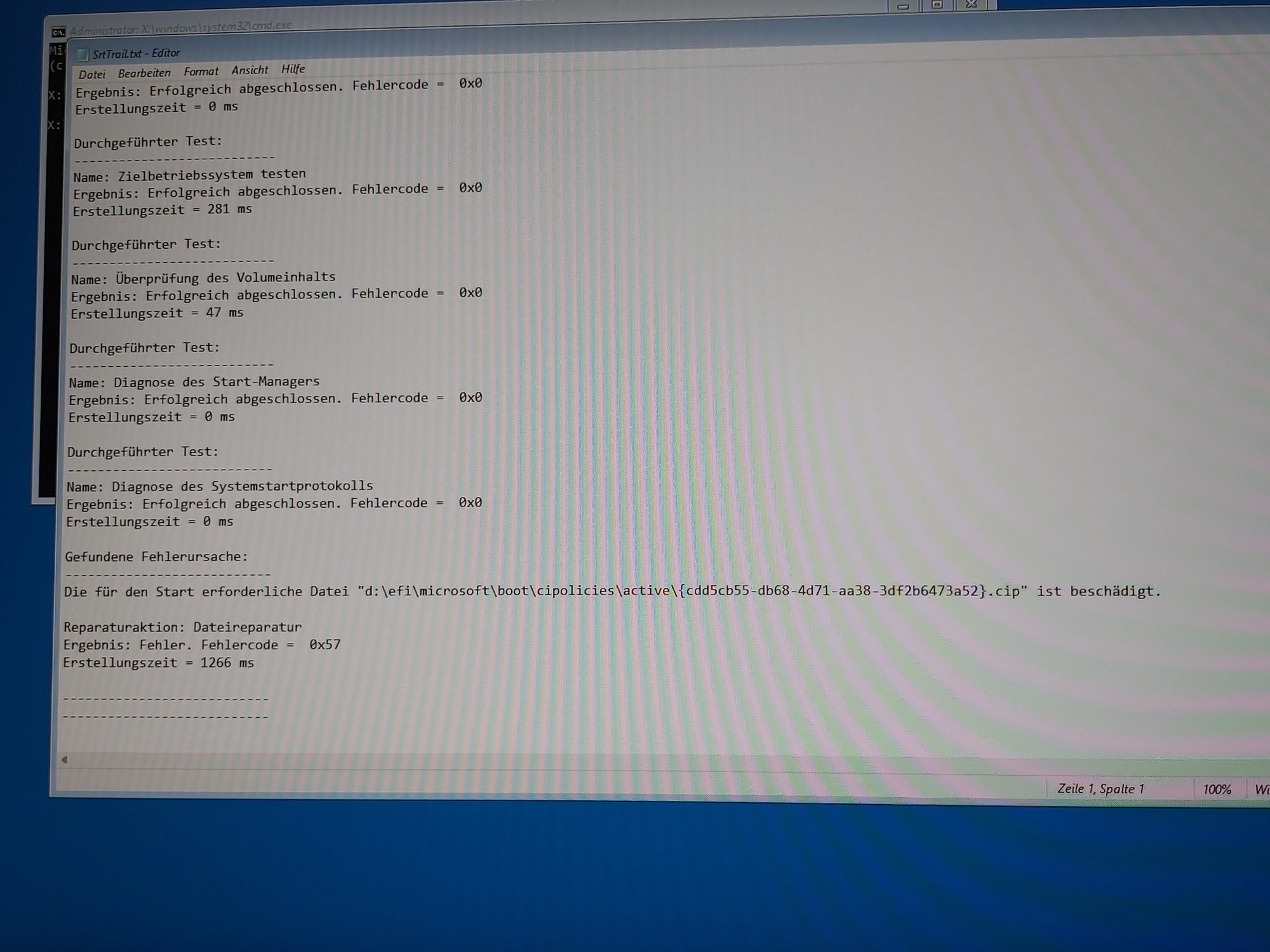 Windows 11 Srttrail.txt problem
