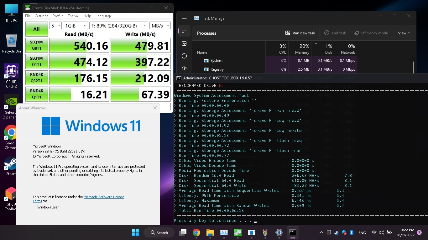  Win11 22H2 Build 22621.819, Problem mit SSD