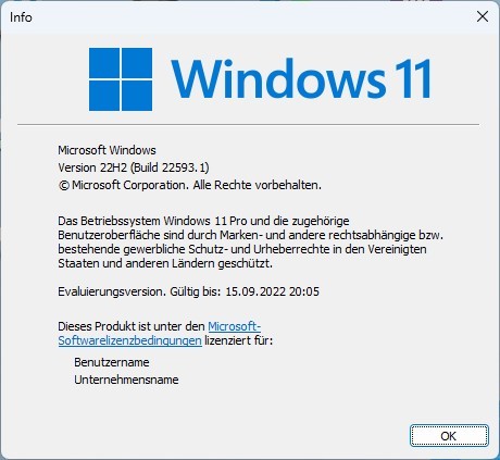 Aktuelle Informationen über Windows 11, Version 21H2 und 22H2