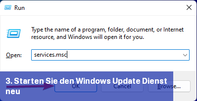 3. Starten Sie den Windows Update-Dienst neu