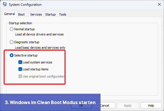 3. Windows im Clean-Boot-Modus starten