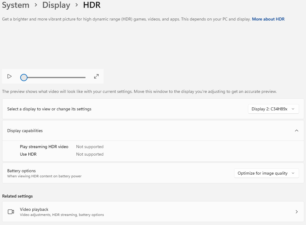 HDR konnte nicht deaktiviert werden, ich habe es aktiviert und der Monitor empfängt kein Signal mehr