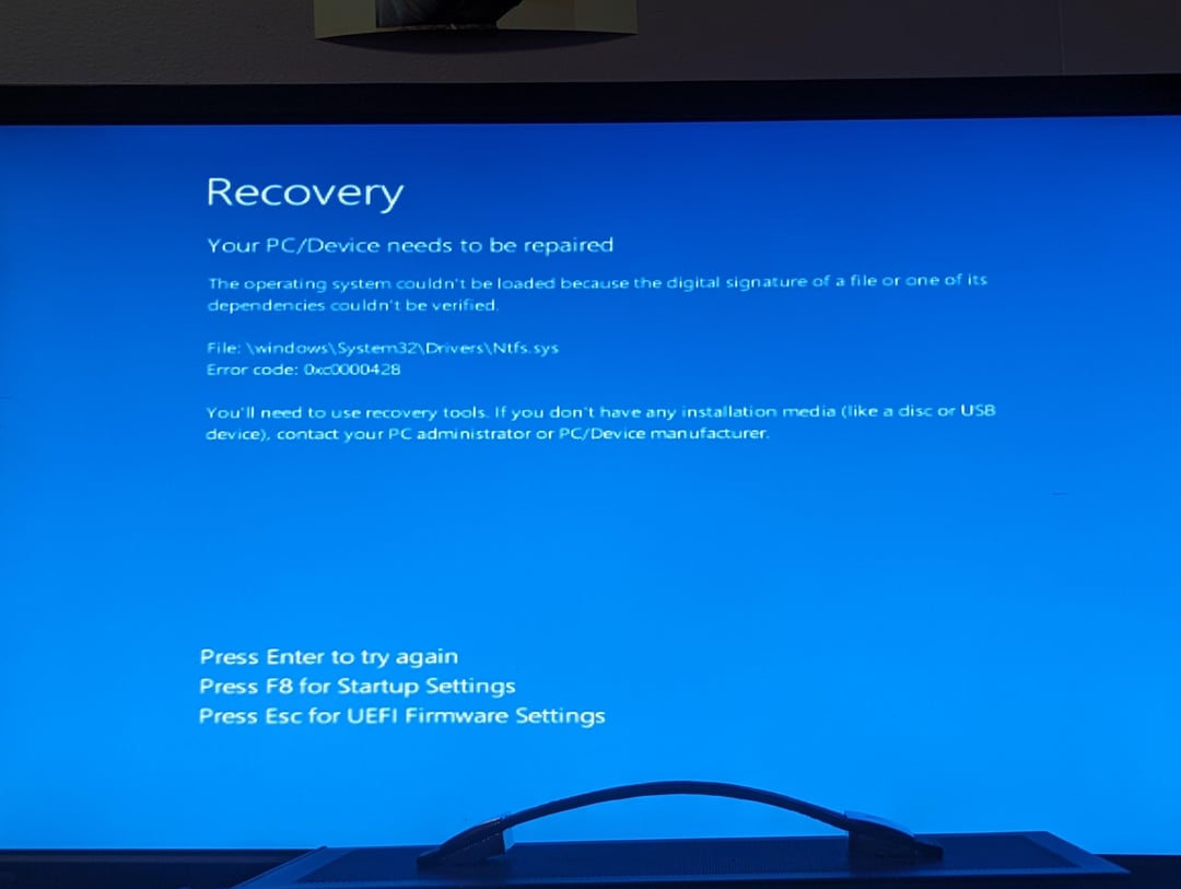 Windows kann nicht installiert werden, Bilder