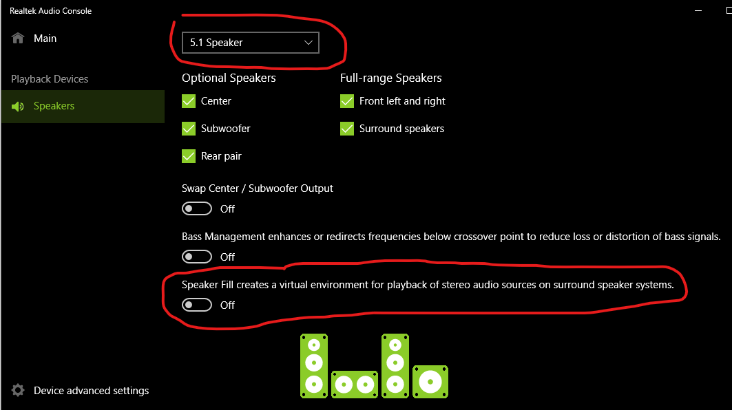 Realtek 5.1/7.1 Surround-Lautsprecherproblem in Windows 11.