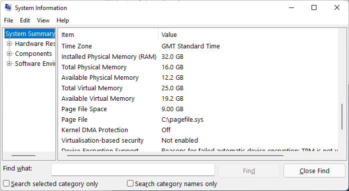 Warum verwendet Windows 11 nur 16 GB RAM, wenn es erkennt, dass 32 GB installiert sind?