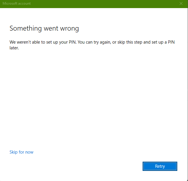Windows 11 Windows Hello Pin Setup Etwas ist schief gelaufen