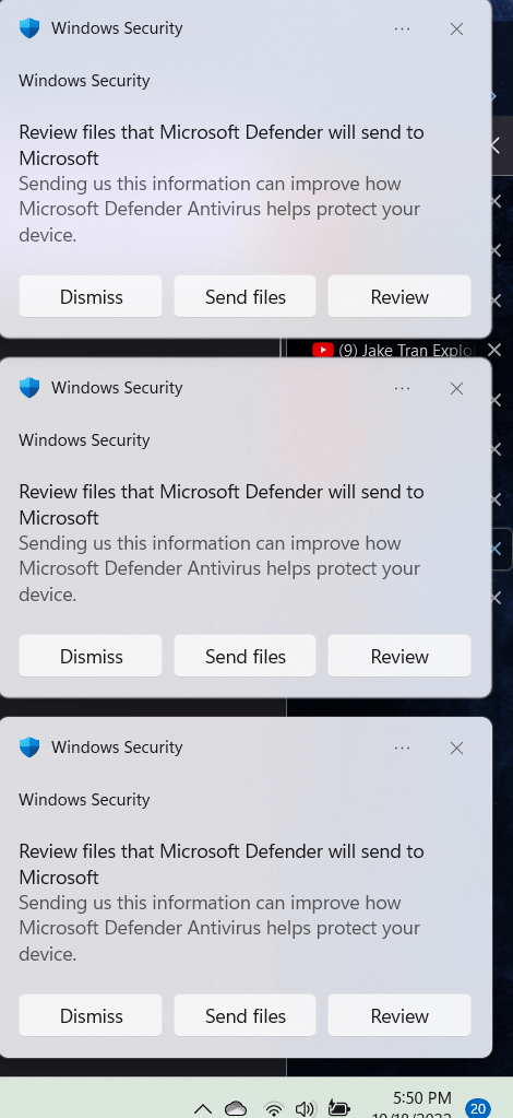 Popup-Fenster mit Windows-Sicherheitsüberprüfungsdateien wird immer wieder angezeigt – Windows 11