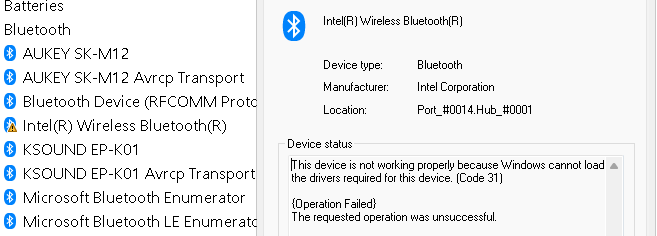 USB 5.0 Bluetooth-Adapter funktioniert nicht