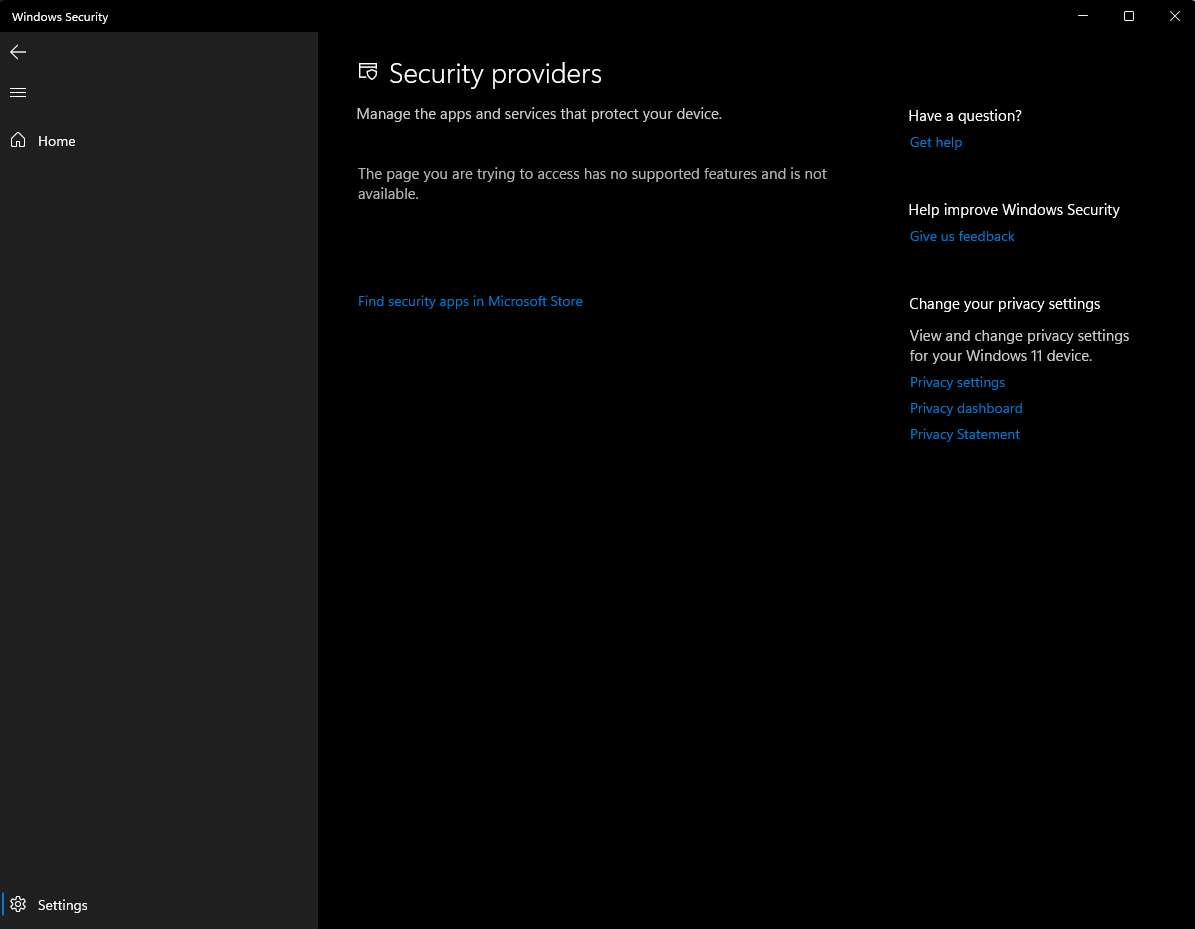 Windows-Sicherheit funktioniert nicht/fehlt seit Windows 11-Update