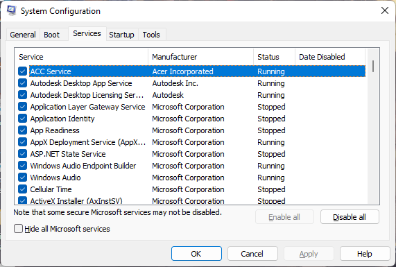 Windows 11 hat Dienste nach dem Start automatisch deaktiviert.