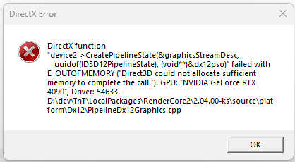DirectX Error