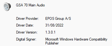 epos gsp 670 funktioniert nach Windows Update 22h2 nicht, funktioniert aber einwandfrei unter Windows 21h2