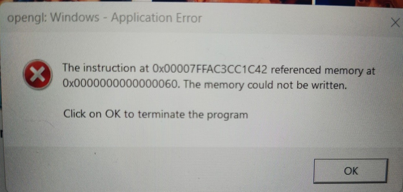 Referenced Memory Error