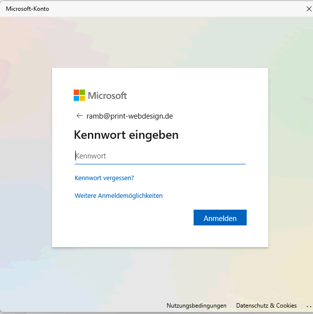 Anmeldung mit Microsoft Konto in meinem Lokalen Administrator nicht mehr möglich
