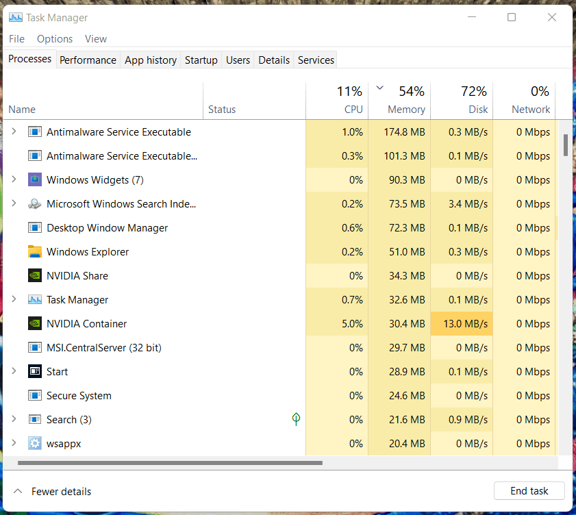 Windows 11 hat eine extrem hohe RAM-Auslastung