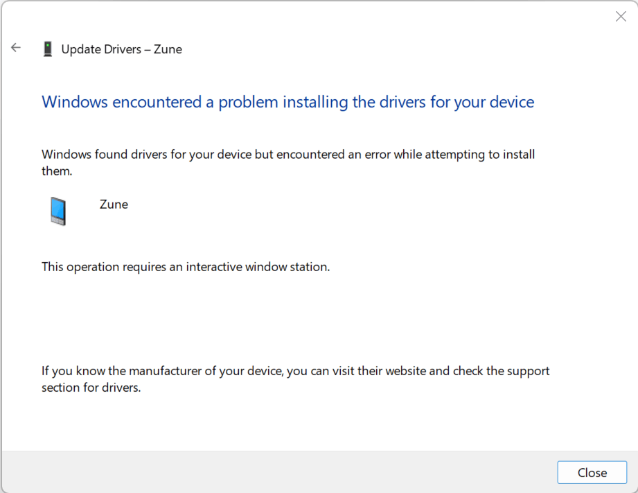 Windows 11, dieser Vorgang erfordert eine interaktive Fensterstation?