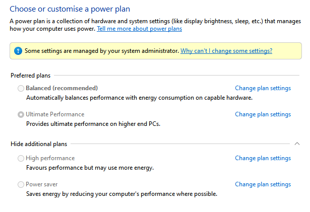 Energiepläne werden vom Systemadministrator verwaltet?