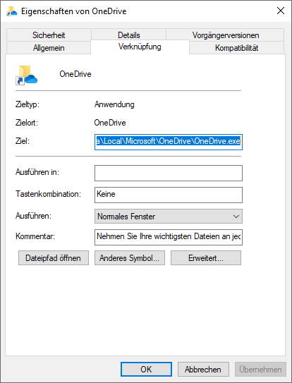 onedrive auf anderen PC angemeldet