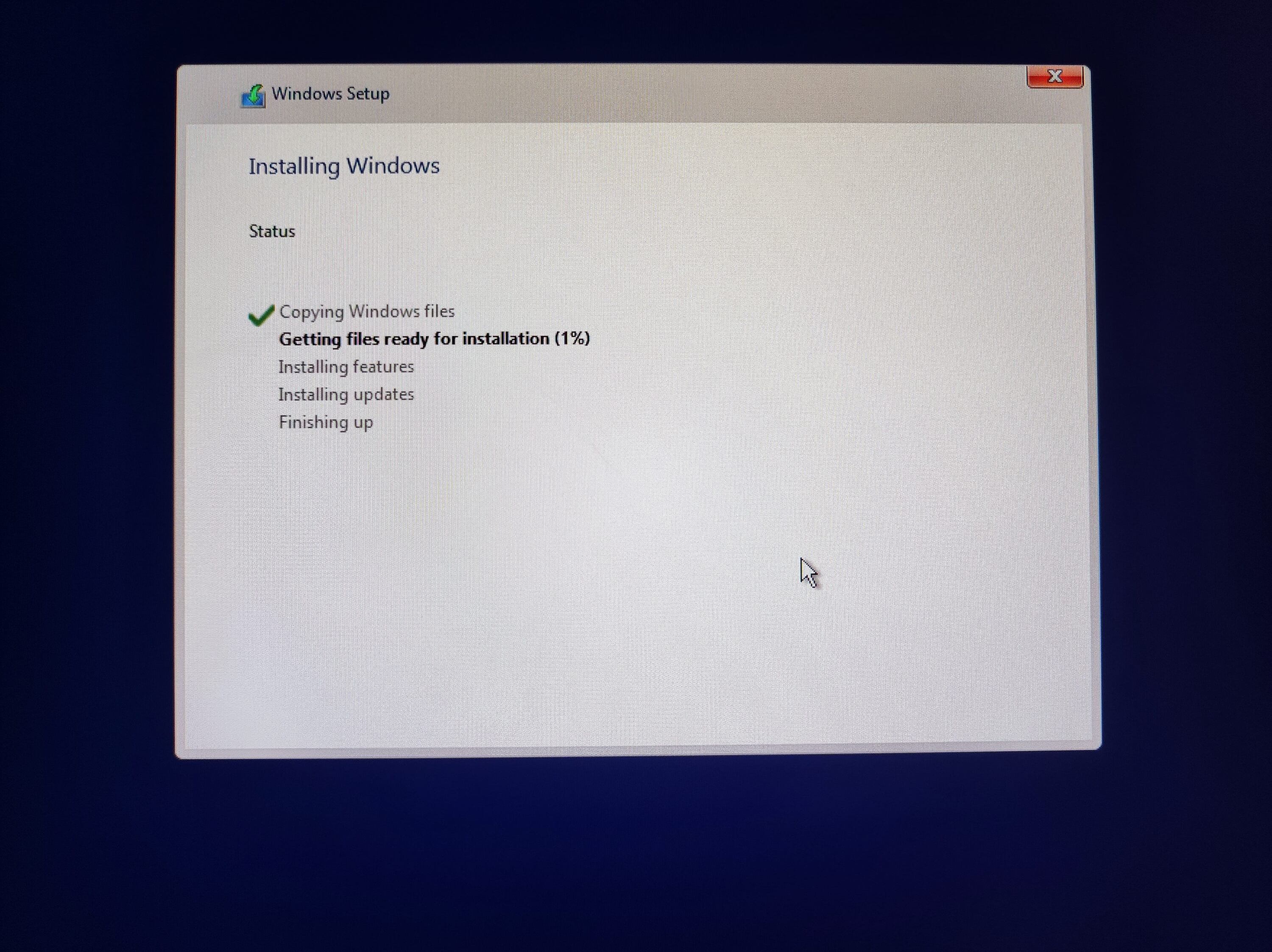 Impossible to launch Windows (0xc0000102)