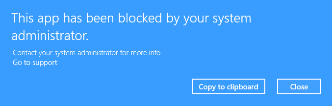 Diese App wurde von Ihrem Systemadministrator blockiert