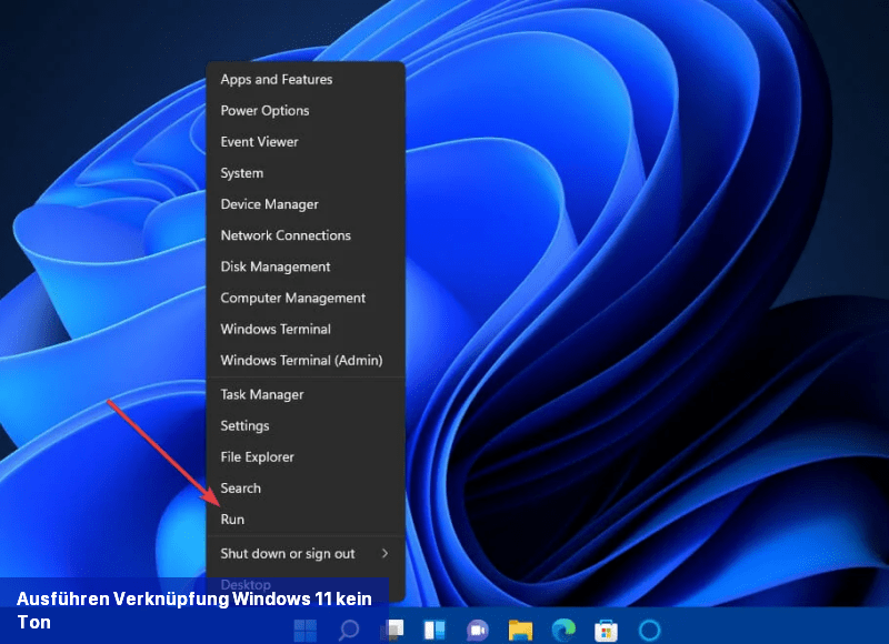 Ausführen-Verknüpfung Windows 11 kein Ton