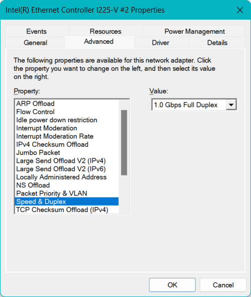 Intel i225-v Ethernet Controller funktioniert einfach nicht richtig