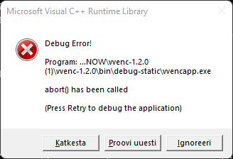 Microsoft Visual C++ Runtime Library Debug Error