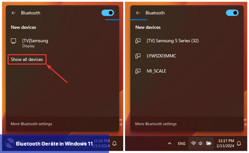 Bluetooth-Geräte in Windows 11