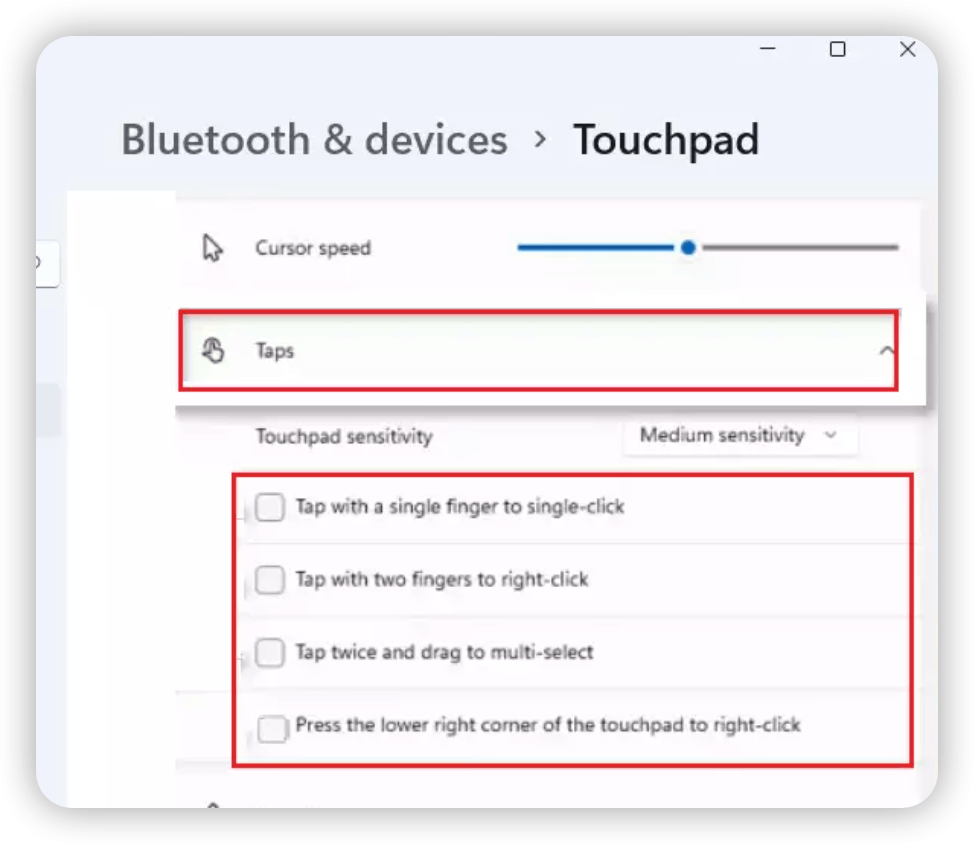 Deaktivierung des Rechtsklicks mit zwei Fingern auf das Touchpad