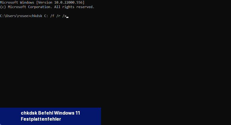 chkdsk-Befehl Windows 11 Festplattenfehler