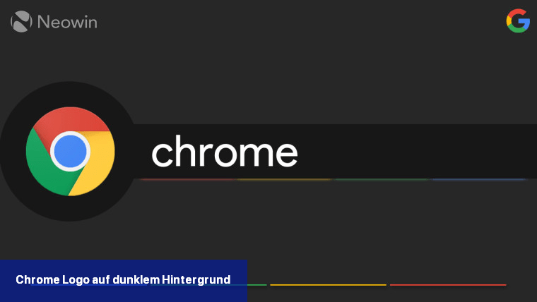 Chrome-Logo auf dunklem Hintergrund