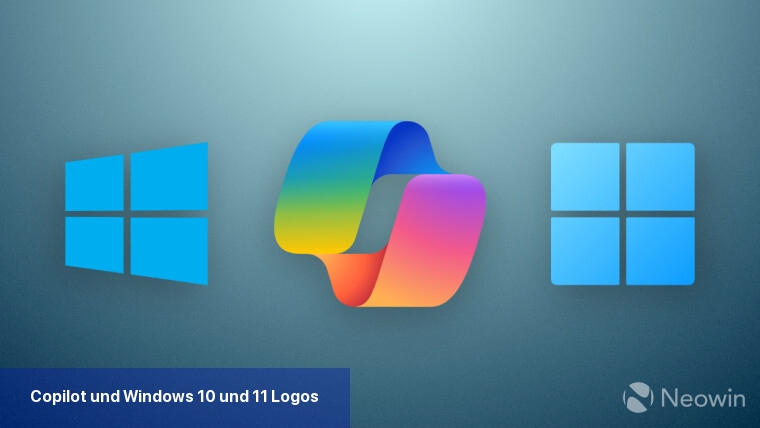 Copilot und Windows 10 und 11 Logos