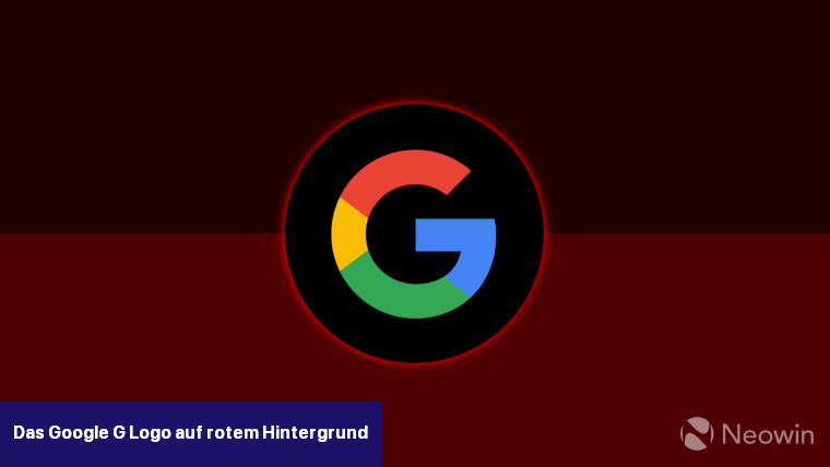 Das Google G-Logo auf rotem Hintergrund