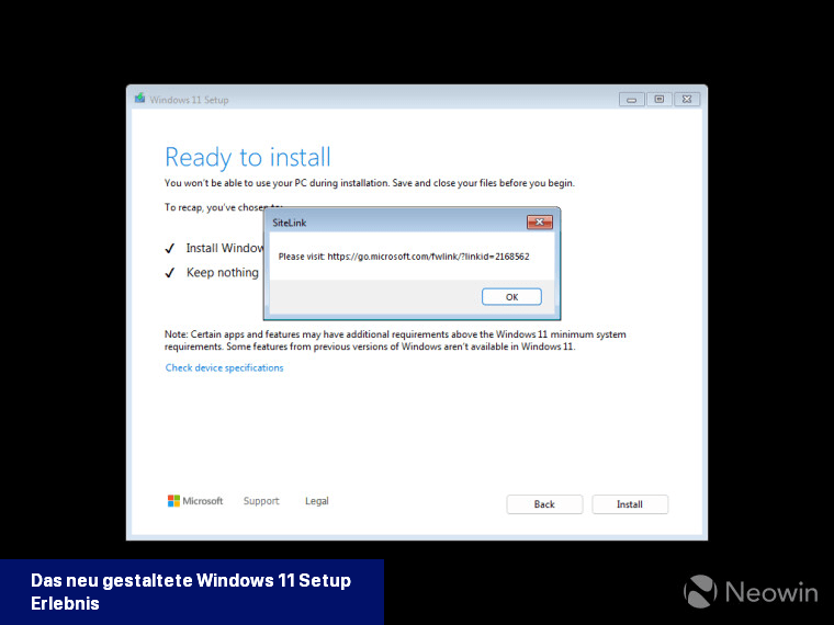 Das neu gestaltete Windows 11-Setup-Erlebnis