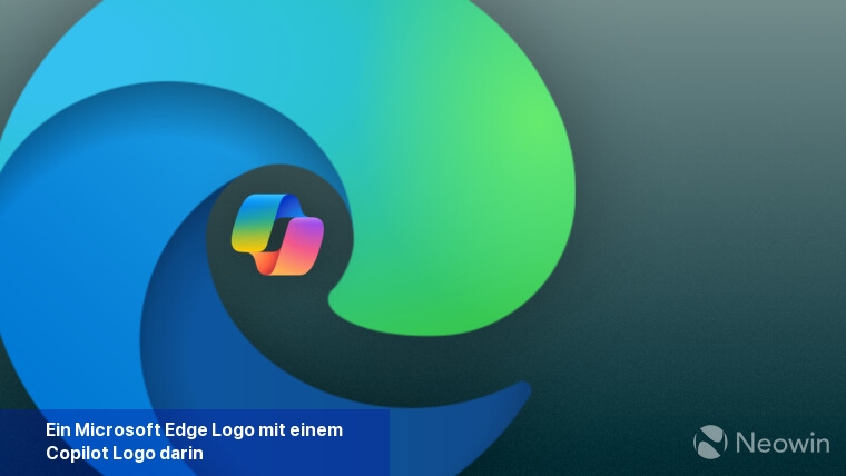Ein Microsoft Edge-Logo mit einem Copilot-Logo darin