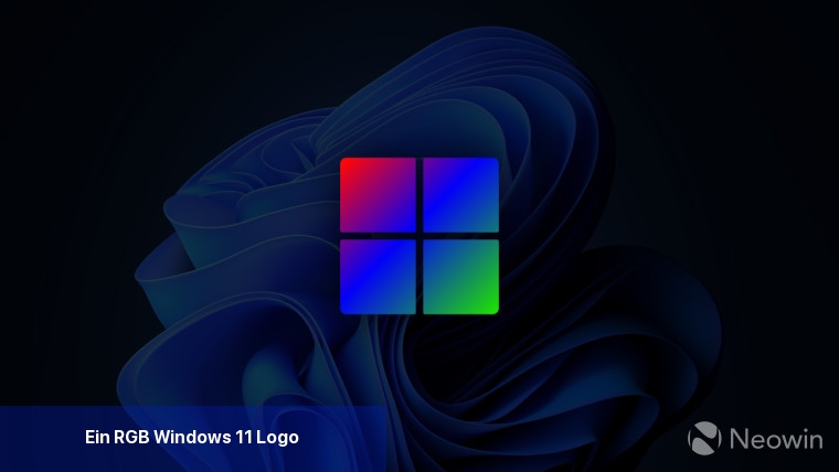 Ein RGB-Windows 11-Logo