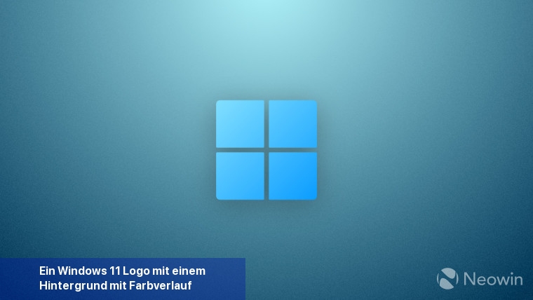 Ein Windows 11-Logo mit einem Hintergrund mit Farbverlauf