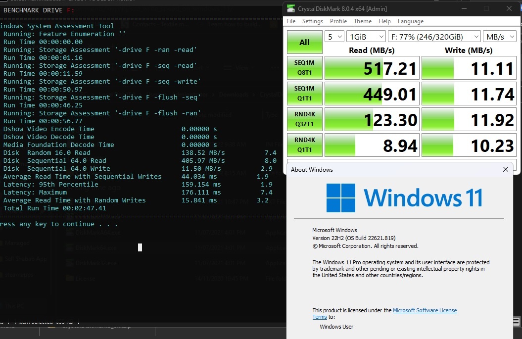 Win11 22H2 Build 22621.819, Problem mit der SSD-Schreibgeschwindigkeit