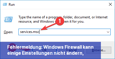 Fehlermeldung: Windows-Firewall kann einige Einstellungen nicht ändern, Fehlercode 0x80070424