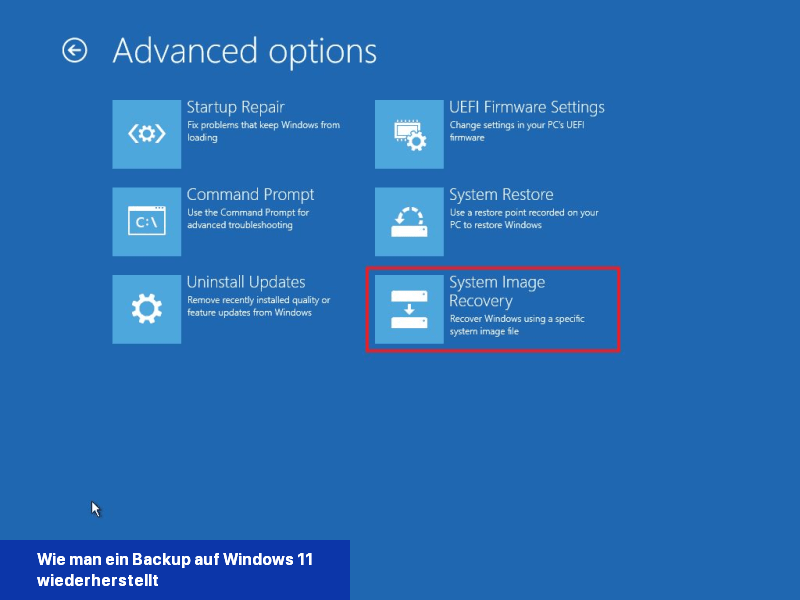 Wie man ein Backup auf Windows 11 wiederherstellt