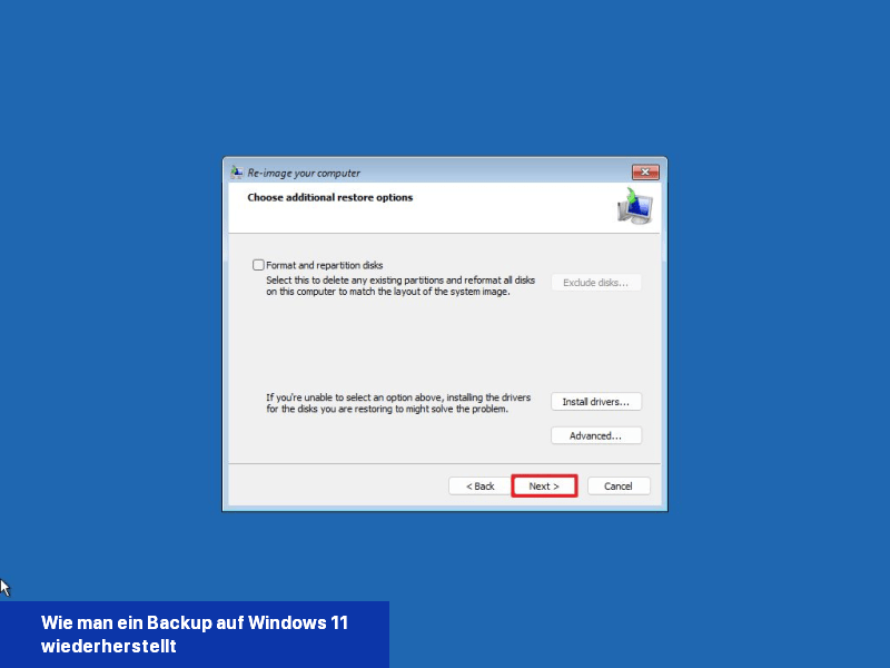 Wie man ein Backup auf Windows 11 wiederherstellt