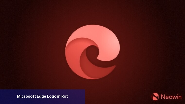 Microsoft Edge Logo in Rot