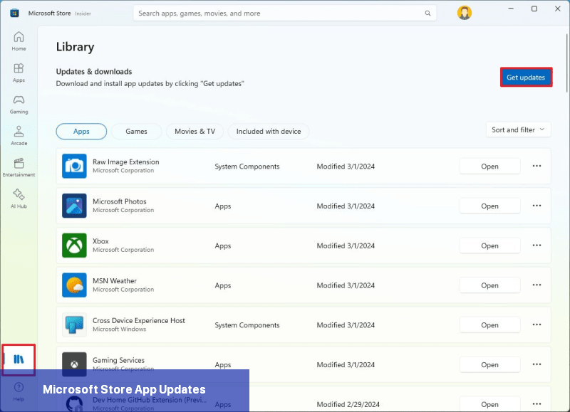 Microsoft Store-App-Updates