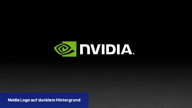 Nvidia-Logo auf dunklem Hintergrund