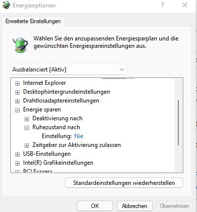 Windows 11 - Symbole in der Taskleiste nach Reaktivierung aus Energiesparmodus teilweise nicht angezeigt