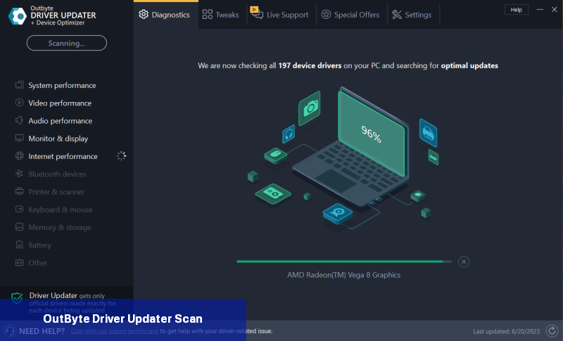 OutByte Driver Updater Scan