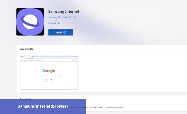 Samsung Internetbrowser