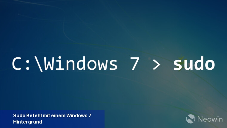 Sudo-Befehl mit einem Windows 7-Hintergrund