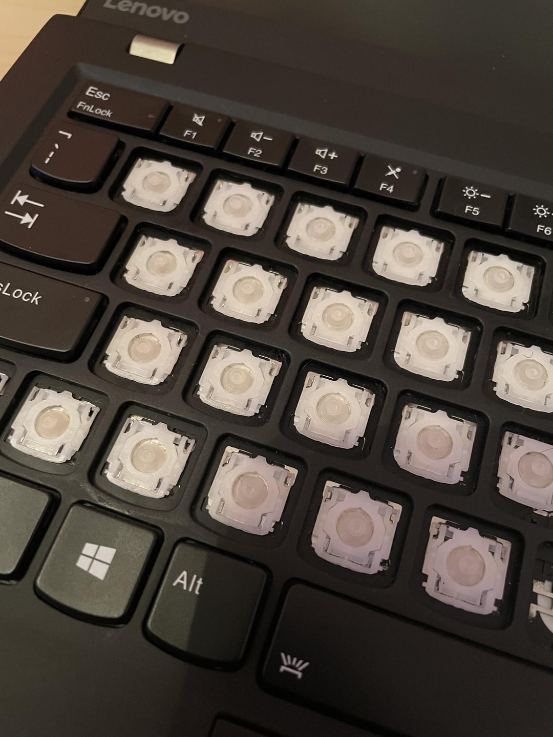 Tastatur sauber auf dem £50 Carbon